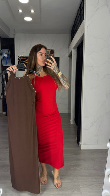 Vestido aura marrón