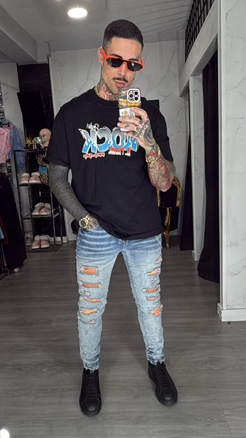 Camiseta conejo negra