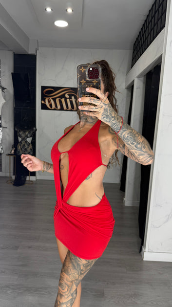 Vestido lux rojo
