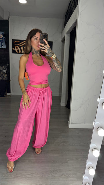 Pantalón chino, fucsia