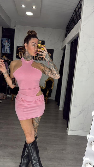 Vestido boq rosa