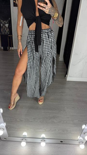 Pantalón cuadro negro