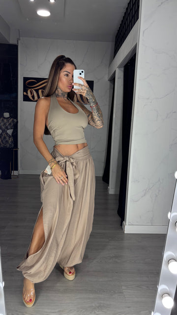 Pantalón Carmela taupe