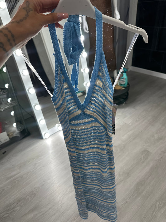 vestido celeste
