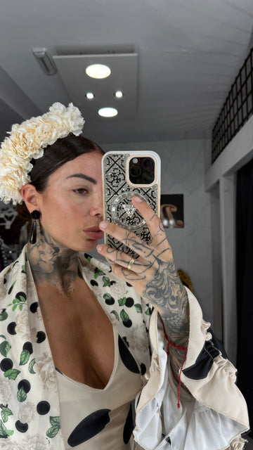 Pendiente coral negro