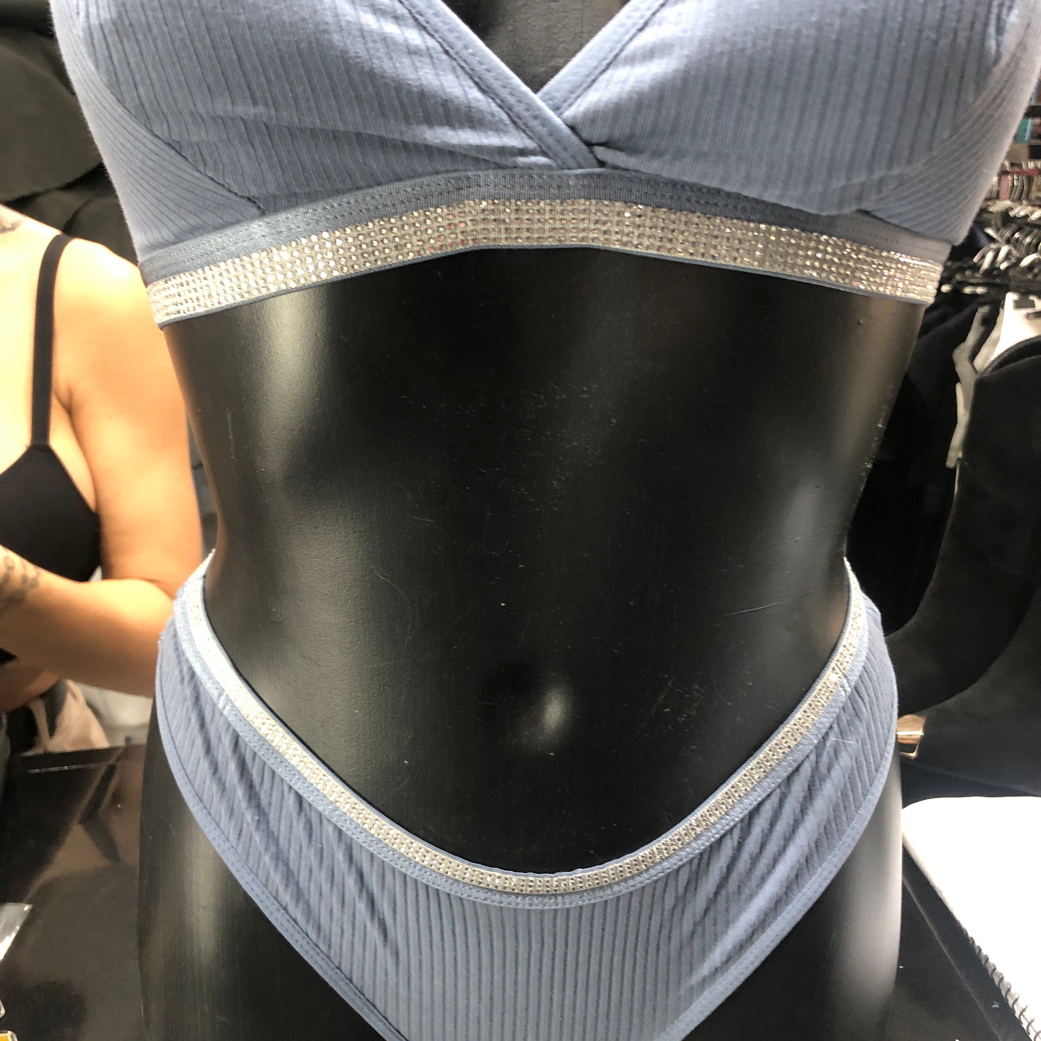 Conjunto cristal azul