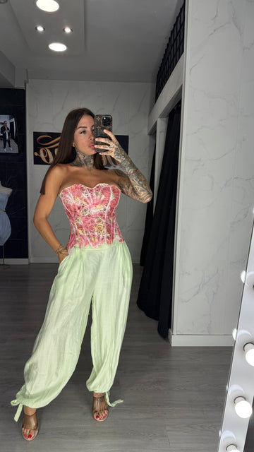 Pantalón lazo manzana