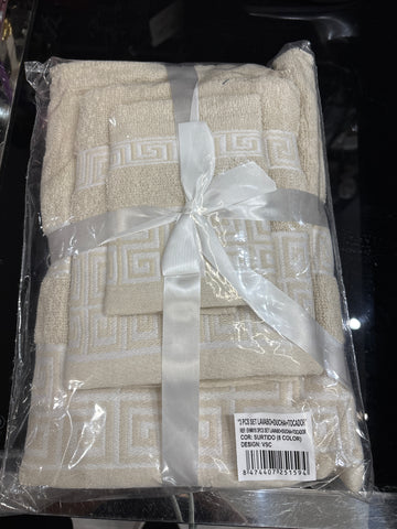 Juego toalla beige