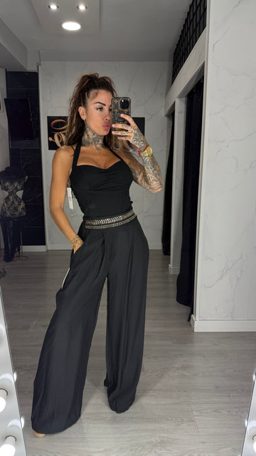 Pantalón espiga negro