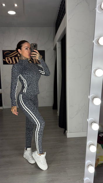 Conjunto, leopardo gris