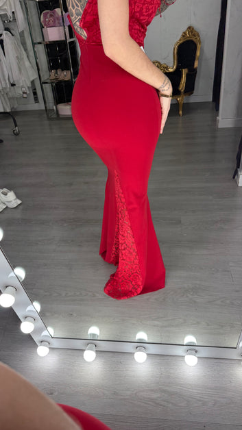 Vestido clara rojo