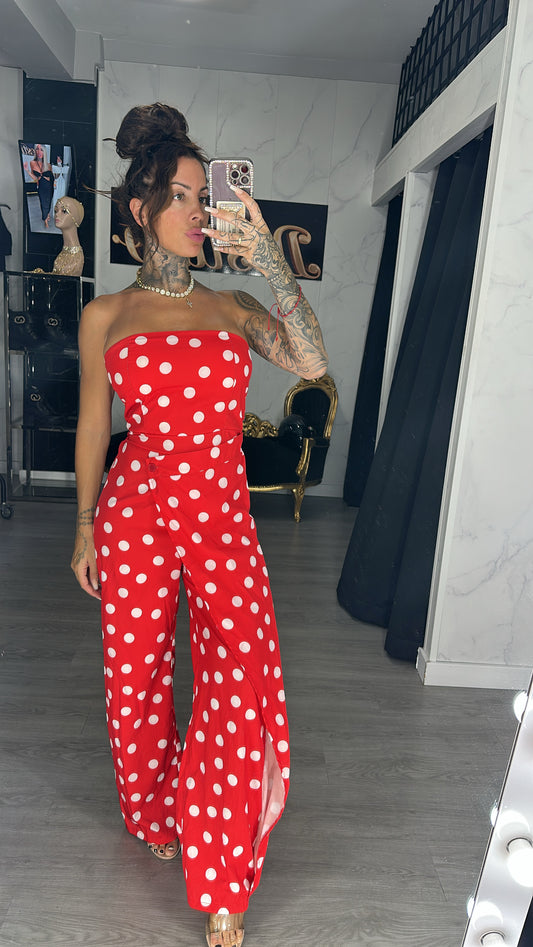￼ mono lunares rojo