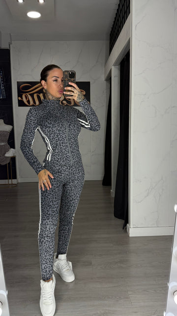 Conjunto, leopardo gris