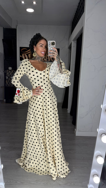 Vestido rosiera beige