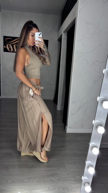 Pantalón Carmela taupe