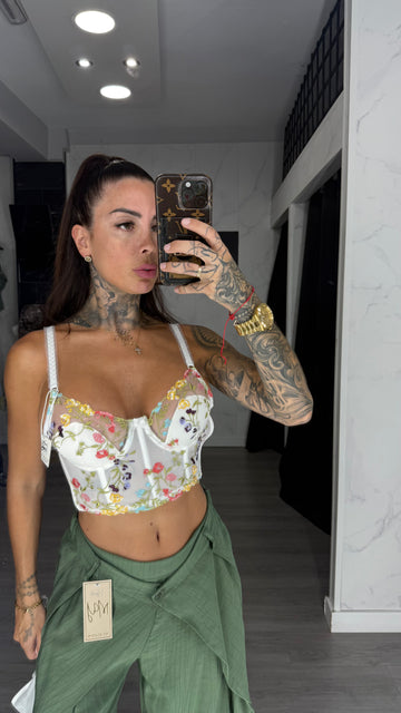 Corpiño flores