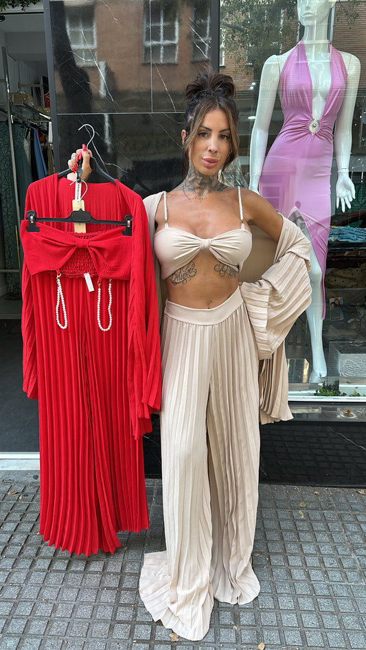 conjunto perla rojo