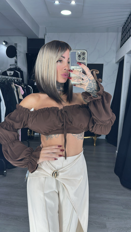 camisa marrón