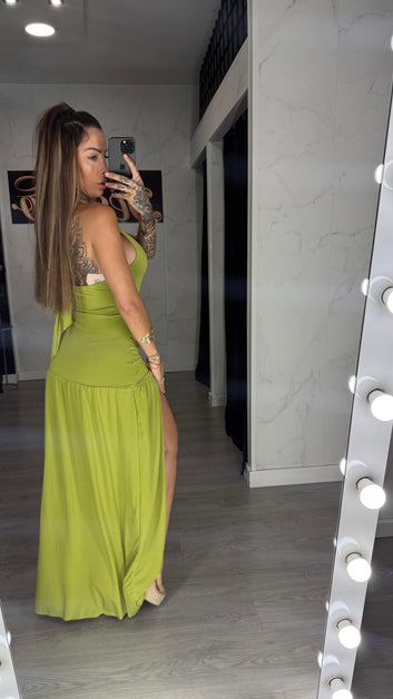 Vestido concha verde