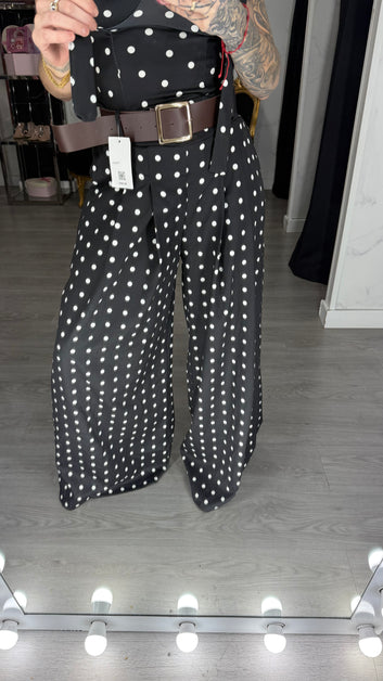 Pantalón topo, negro