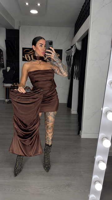Vestido rocio marrón