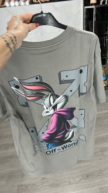 Camiseta conejo gris
