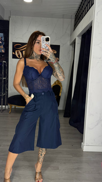 Bermudas bolsillo azul