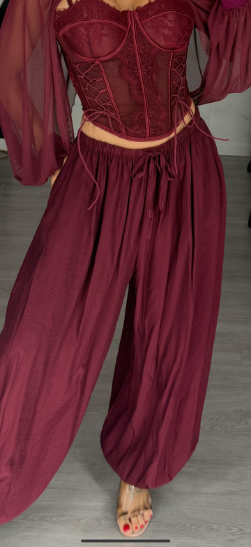 Pantalón chino Burdeos