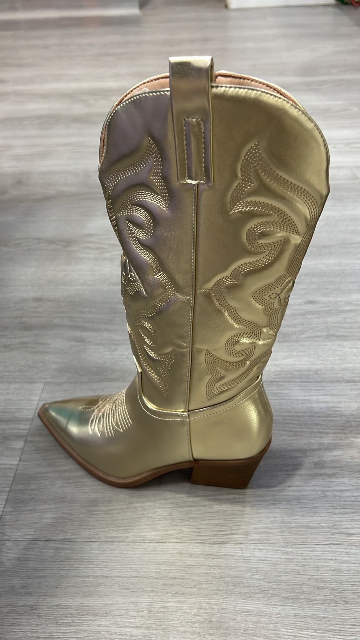 Botas Cowboy dorada