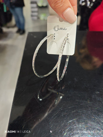 Aros brillo plata
